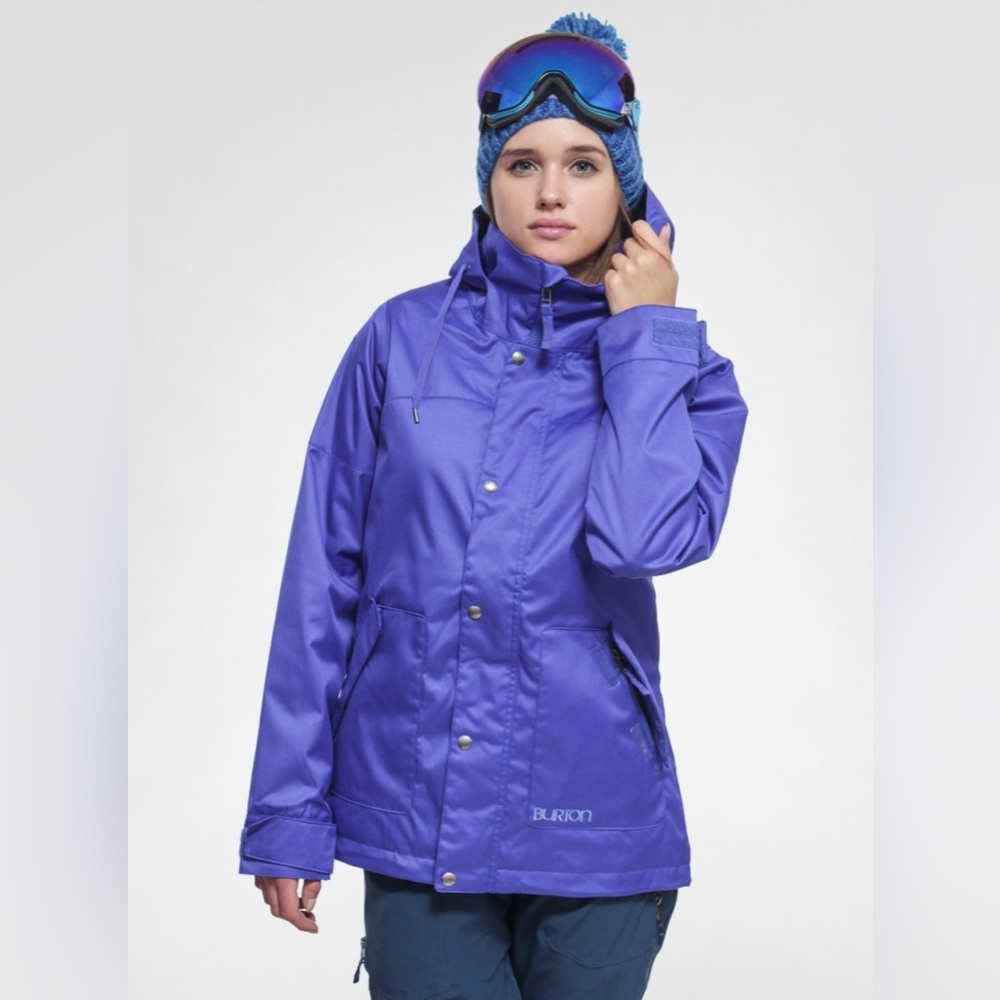 Burton DryRide Ginger Insulated Jacket Blue Hooded Sz XL Snowboard Ski Snow